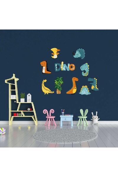HET Concept Dinozor Ahşap Set Bebek Çocuk Yatak Odası Ev Dekorasyon Model 002