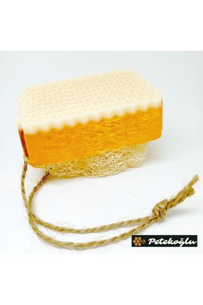 Petekoğlu Beekeeping Pumpkin Fiber Honey Handmade Herbal Soap 120 Grams