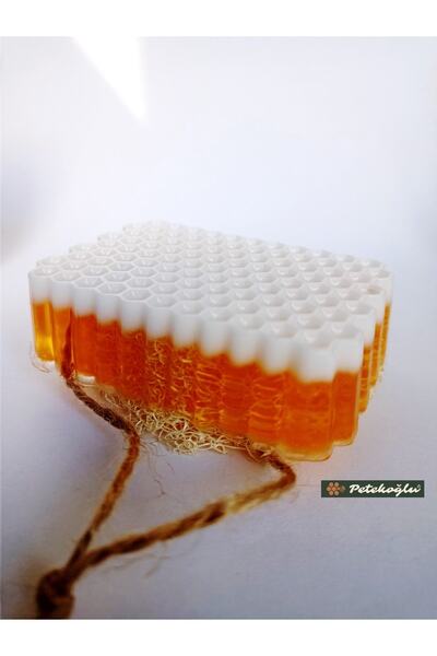 Petekoğlu (1 Piece) Pumpkin Fiber Soap with Pollen and Glycerin Prepared with Real Honey