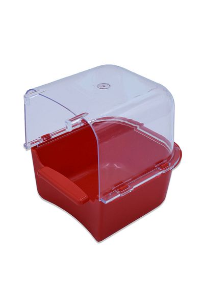 Hedicaret Bird Bath Red Luxury Bathtub Budgie Canary