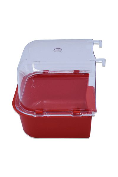 Hedicaret Bird Bath Red Luxury Bathtub Budgie Canary