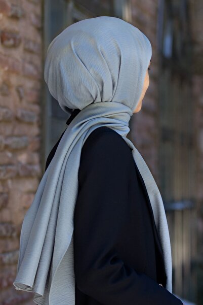 VİOLLA شال جاز قطني نسائي باللون الرمادي