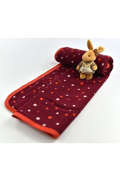 Tafyy Boxed Toy Rabbit Gift Punto Blanket Claret Red 85*95