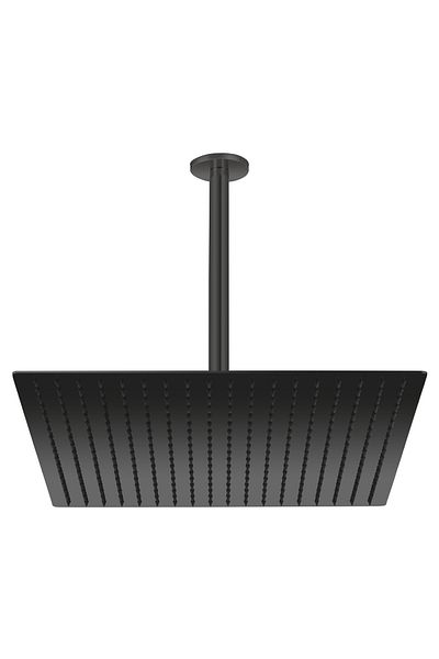 GPD Built-in Shower Head Square Slim Metal 40*40 Cm Black Ads23-s