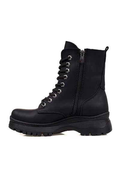 enoch Γυναικείες μαύρες μπότες από τεχνητό Nubuck 6859022