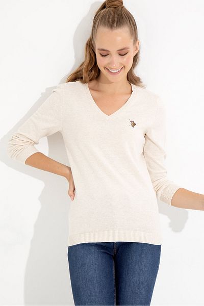 U.S. Polo Assn. Women's White Sweater