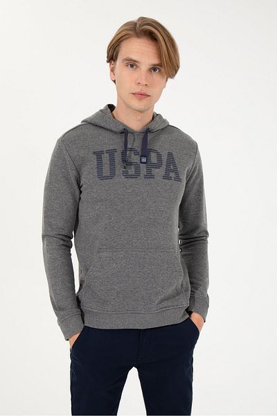 U.S. Polo Assn. Ανδρικό φούτερ σε γκρι χρώμα