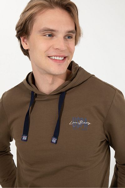 U.S. Polo Assn. Καφέ ανδρικό φούτερ