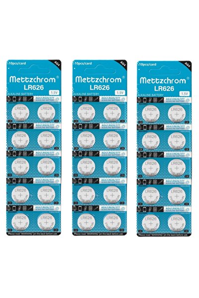 Mettzchrom Kol Saat Pili Sr626 Sw 377a Lr626 Ag4 Sr626sw 1.5v Kol Saati Pili 30'lu Sr 626 Sw Pil