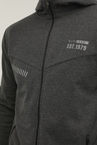 Kinetix Top de trening pentru bărbați M-hunter Reflective Full Grey Melange