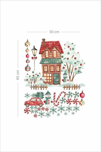 Piksel Grafik Candy New Year Christmas, Glass, Wall Sticker