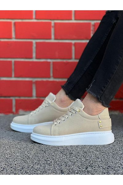 BPM Kb047 Μπεζ Suede Casual Ανδρικά Παπούτσια