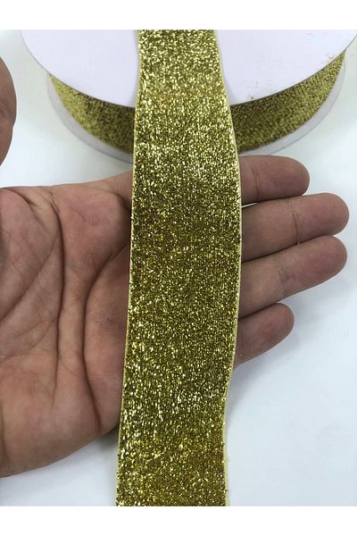 Bride Aksesuar Dünyası Silvery Gold Color Velvet Ribbon 4 cm – Ribbon – Ribbon