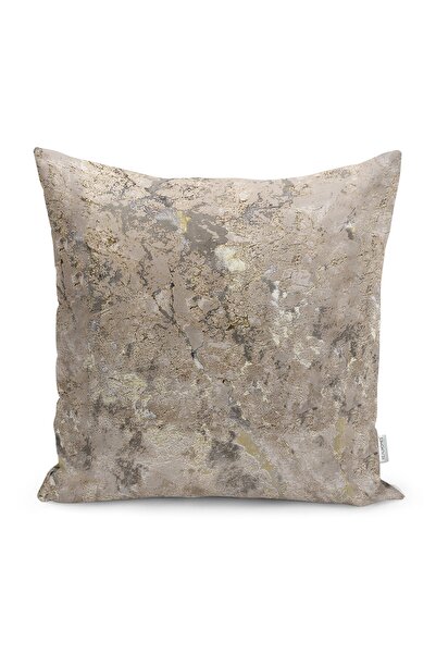 Realhomes Bej - Gri Zeminde Eskitme Motifli Antika Desenli Dijital Baskılı Ya...