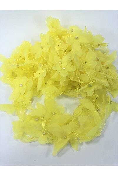 Bride Aksesuar Dünyası Panglică cu decupare cu laser fluturi de culoare galbe...