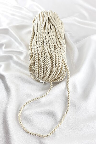 Bride Aksesuar Dünyası Snur de frânghie de culoare crem 8 mm 20 metri pentru ...