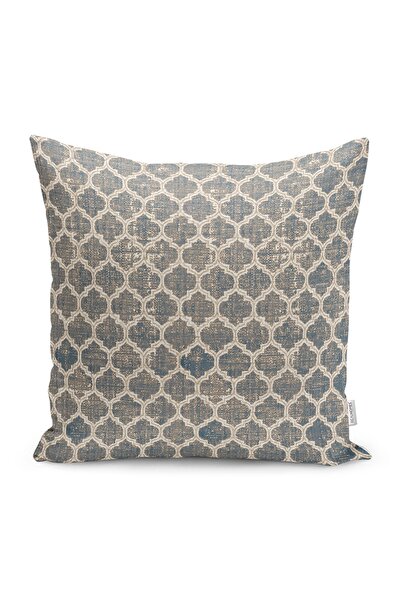 Realhomes Husă de pernă și pernă imprimată digital cu motiv marocan și model ...