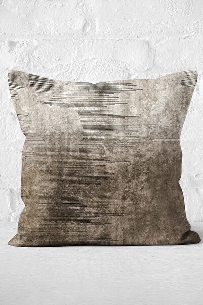 Realhomes Ρετρό μοτίβο ψηφιακό τυπωμένο κάλυμμα μαξιλαριού με vintage μοτίβο στο καφέ φόντο