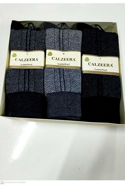 VINIA Calzare 3 Pack Ανδρικές μάλλινες θερμικές κάλτσες Lamswool χωρίς ραφή