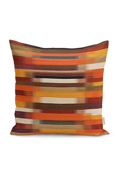 Realhomes Multi-Colored Patchwork Motif Local Patterned Digital Printed Pillo...