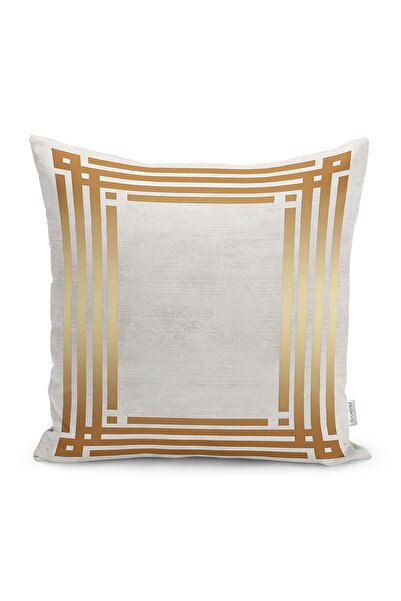 Realhomes Classic Patterned Digital Printed Pillow and Throw Pillow Cover wit...