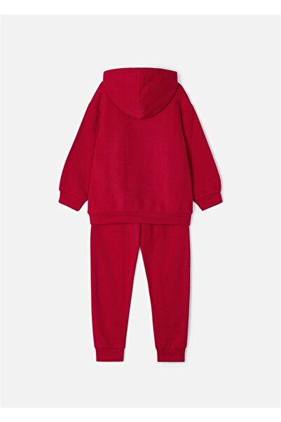 MAYORAL Girl's Embroidered Tracksuit Set Red 4857