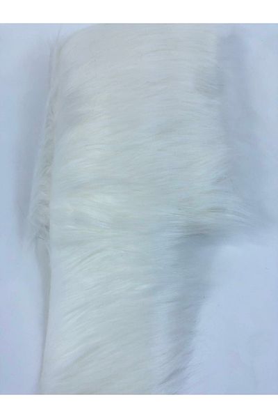 Bride Aksesuar Dünyası Decorative Ribbon Accessory Faux Fur Artificial Plush Ribbon White Width 12 cm