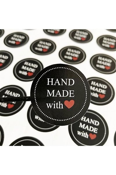 anka design Coated Sticker (4x4cm) 48 Pieces Hand Made With Love