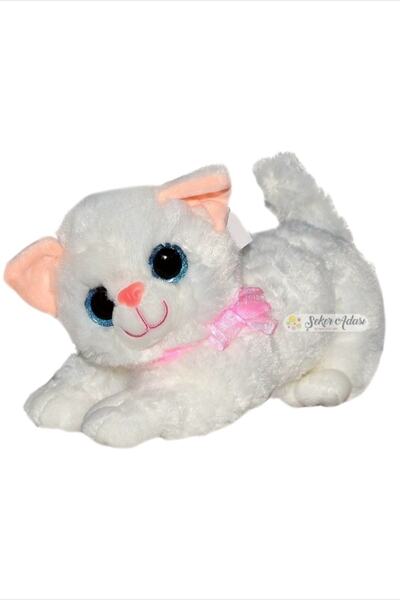 Şeker Adası Cute Meowing Sound Cat Plush Toy 30 cm