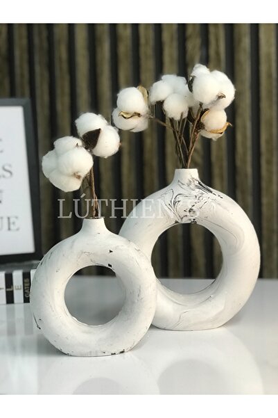 Luthien Σετ 2 τεμαχίων με μαρμάρινο μποέμικο σχέδιο, δαχτυλίδι και βάζο