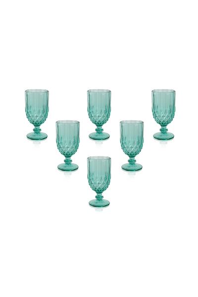 Lucky Art Daisy 6'lı Cam Kadeh Seti