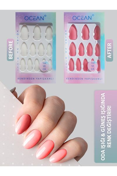 Ocean Takma Tırnak Renk Değiştiren Tak Ve Çık Kendinden Yapışkanlı Asu-862