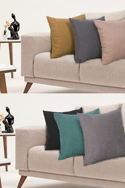 FsFuschia Husă de pernă din piele intoarsa cu textura de fagure simplu, simplu, 4 piese, husa de perna din piele intoarsa 45 X 45 negru