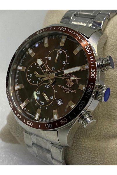 Santa Barbara Polo & Racquet Club Santa Barbara Polo Erkek Kol Saati 44 Mm 5 Atm Kahverengi Kadran