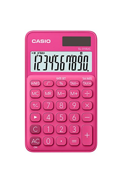 Casio Sl-310uc-rd Cep Tipi 10 Hane Koyu Pembe Hesap Makinesi