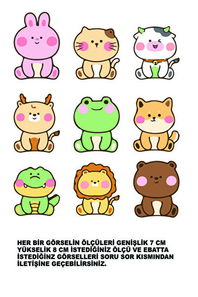 ErTaPassage Dtf Baskı A3 Boyut Tatlı Minik Karakterler Ütü Ile Dijital Baskı ...