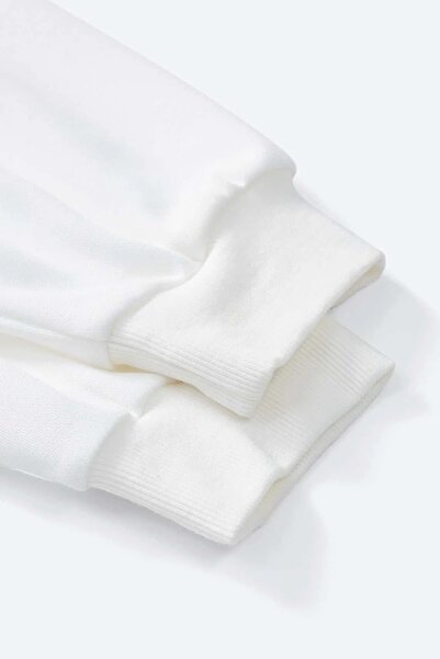 MODAGEN Unisex Ecru Combed Cotton Bee Mine Oversize Sweatshirt