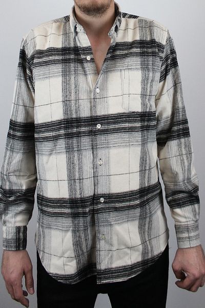 TANİŞ GİYİM Мъжка риза Lumberjack с дебели джобове, стандартна кройка и каре, черно/бяла