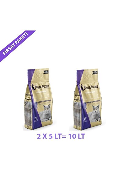 Ince Taneli Lavanta Kokulu Bentonit Kedi Kumu 5 Litre X 2 Adet