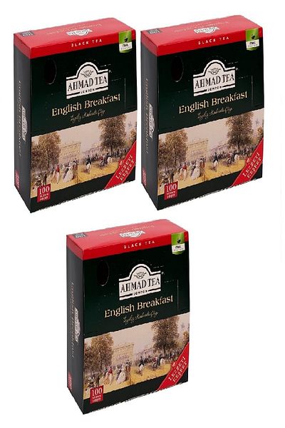 Ahmad Tea كيس شاي الإفطار الإنجليزي 100 × 3 قطع