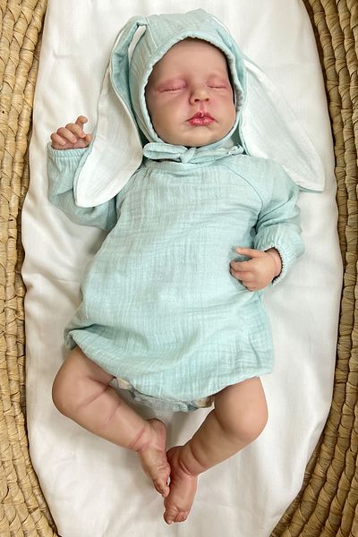 Tuğba Kuğu Rabbit Ear Muslin Romper