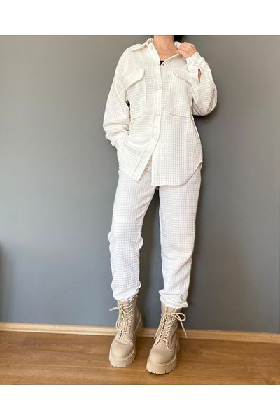 Sinhan Women's Full Fit Sweatpants - White