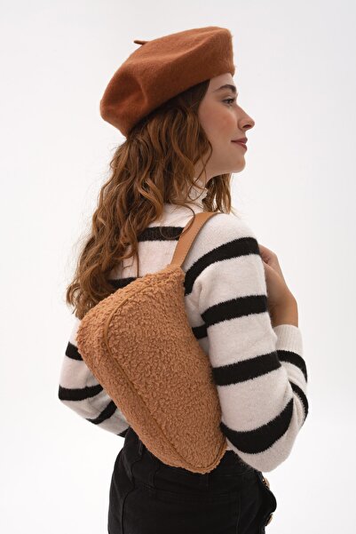 minebag Μπαγκέτα Μοντέλο Holly Γυναικείο Μανίκι Τσάντα Μπεζ