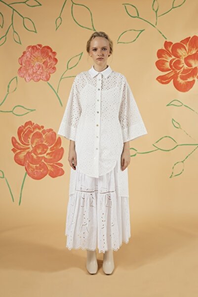 By Mare Style قميص تونيك قطني مطرز بقصة بول من PATRICE