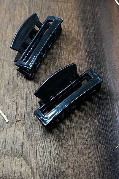 Tahtakaledeyim مشبك مزلاج مستطيل اللون أسود اللون للسيدات مكون من قطعتين