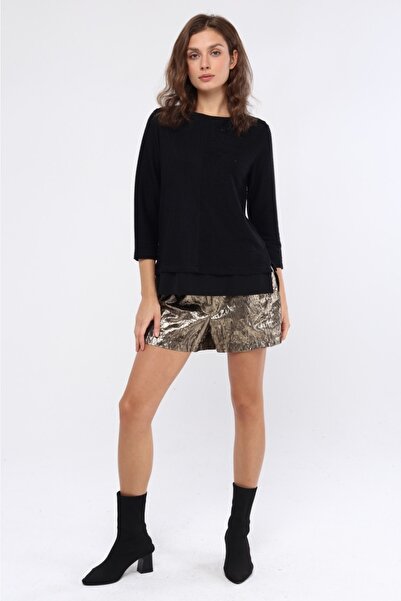 EYLÜL BUTİK Kadın Siyah Bluz