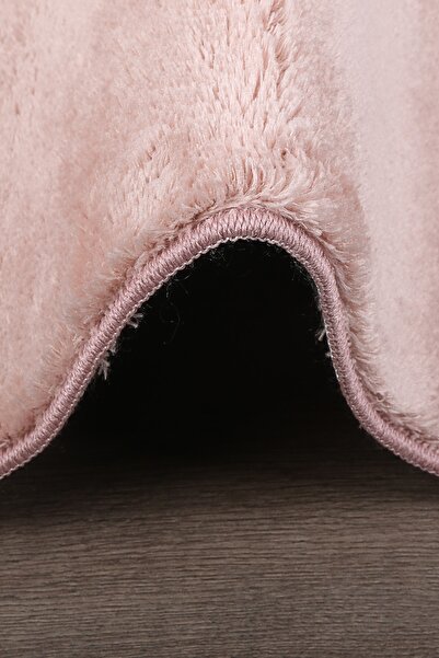 Bonny Home Relax Pudra Leke Tutmaz Yıkanabilir Kaymaz Ponpon Saçaklı Salon Oda Koridor Halısı Peluş Yolluk