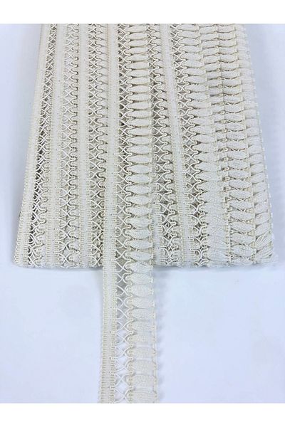 Bride Aksesuar Dünyası Cream Colored Cross Decorative Fringe Strip - Tassel Accessory