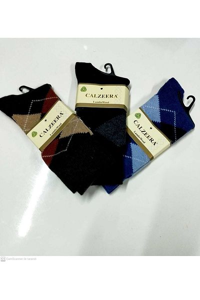 VINIA Calzare 3 Pack Ανδρικές μάλλινες θερμικές κάλτσες από πραγματικό μαλλί αρνιού Lamswool