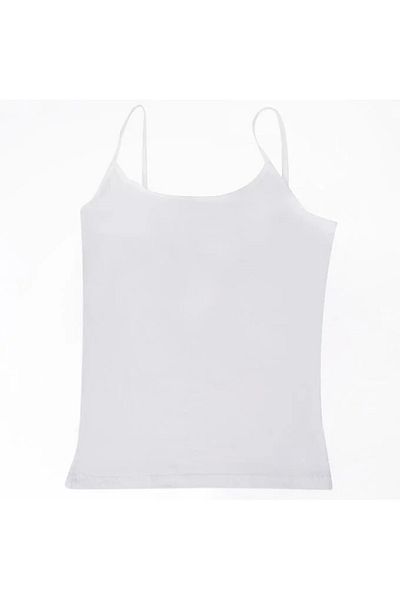 Bolero Thin Strap Women's White Tank Top